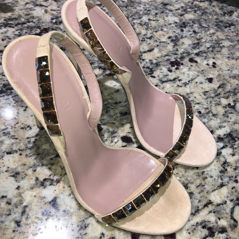 Gucci Mallory Crystal-Embellished Suede - New